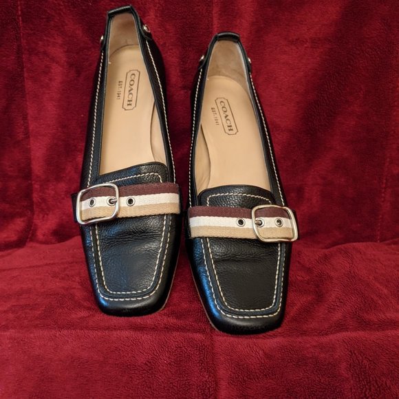 Coach Lia Brown Leather Flat Made in Italy - Picture 1 of 8